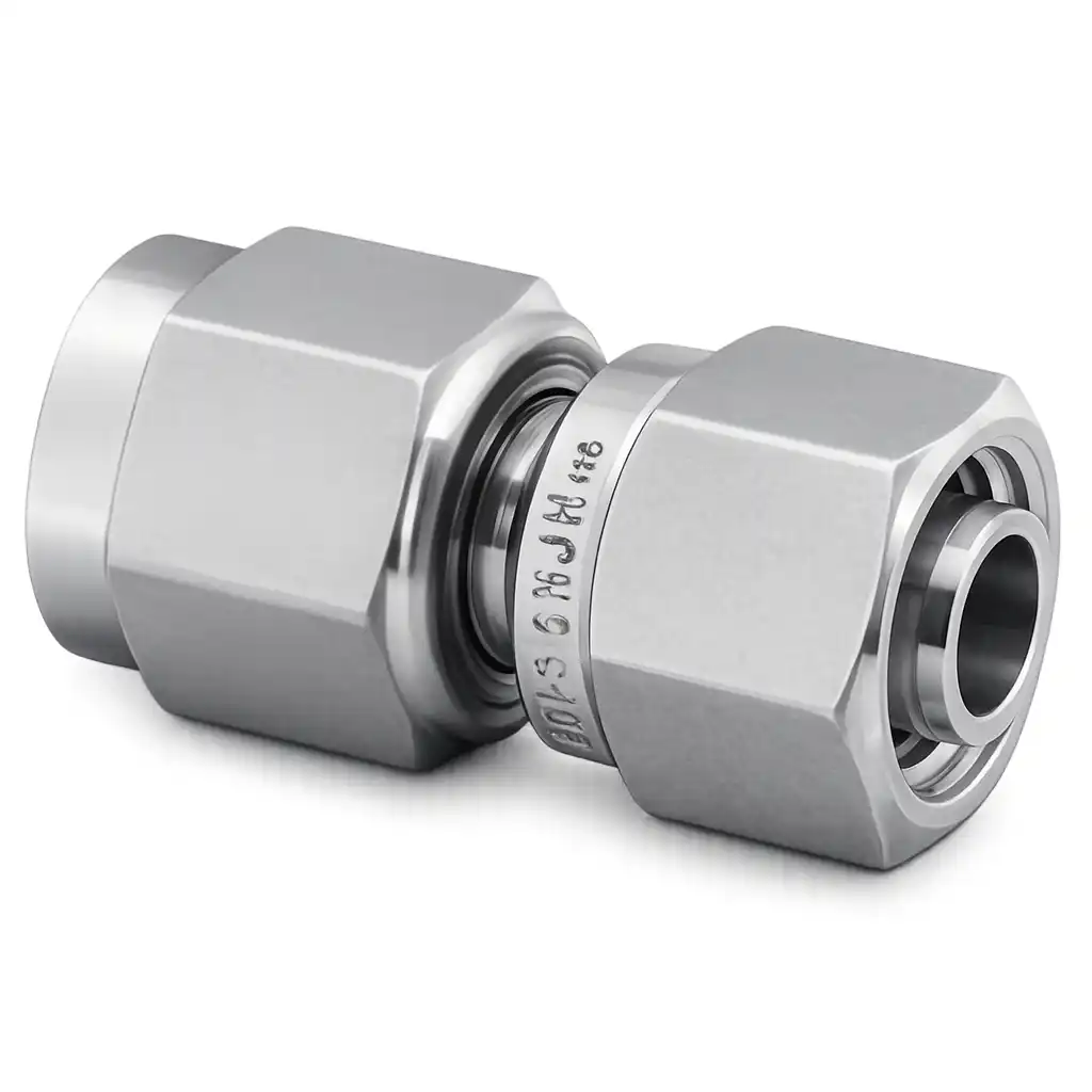 Precision tube fitting connector from Swagelok, available from a reliable swagelok supplier in Bahrain for secure leak-free connections.