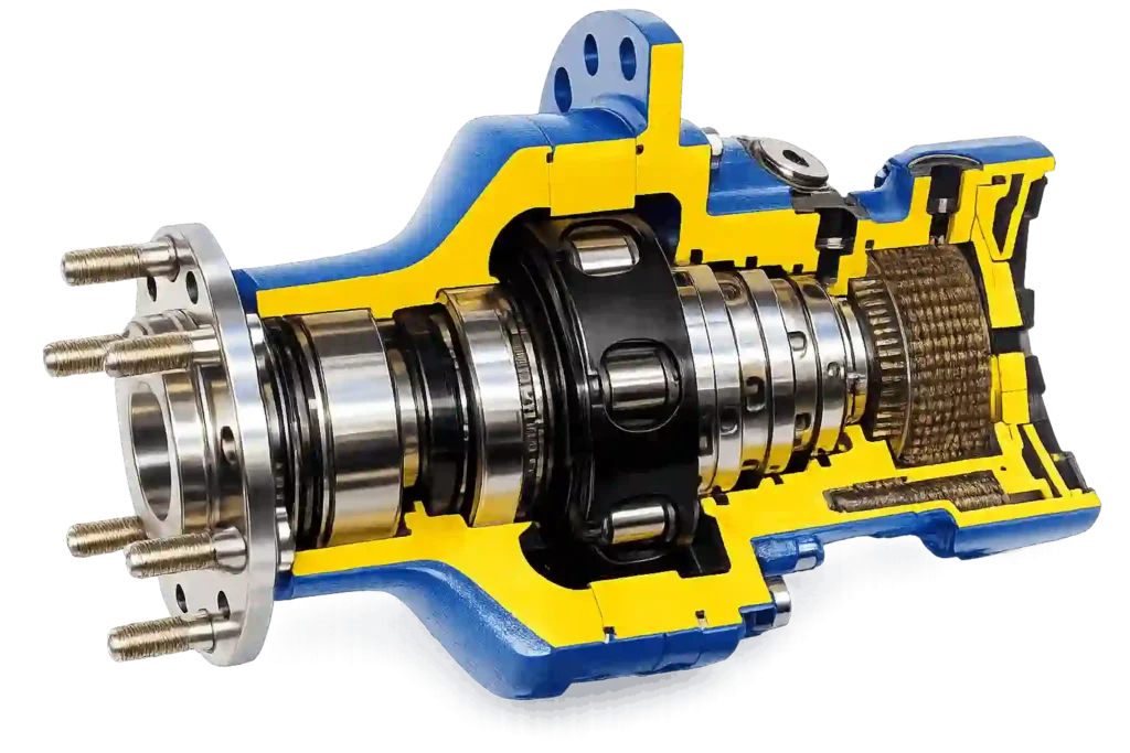 Danfoss Hydraulic Motor In Bahrain cutaway view showing internal components and working mechanism.
