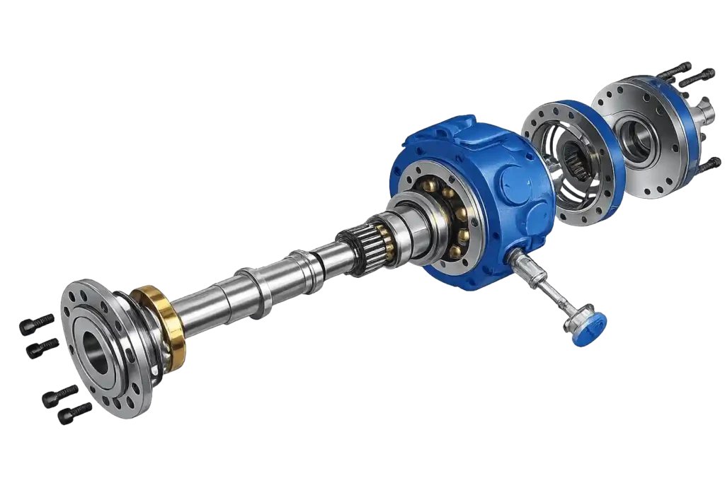 Danfoss Hydraulic Motor In Bahrain diagram showing internal components and working mechanism.