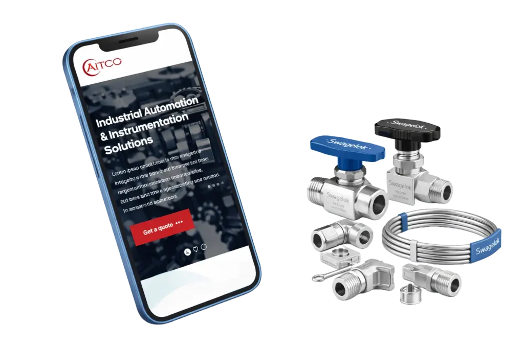 mobile contact form to order Swagelok fittings and industrial components with quick support.