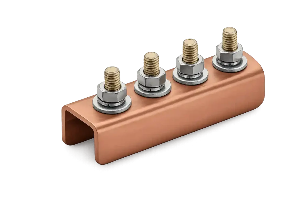 Copper terminal busbar connector used by Busbar Suppliers in Bahrain.