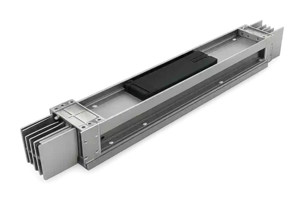 Industrial busbar trunking system for commercial power distribution.