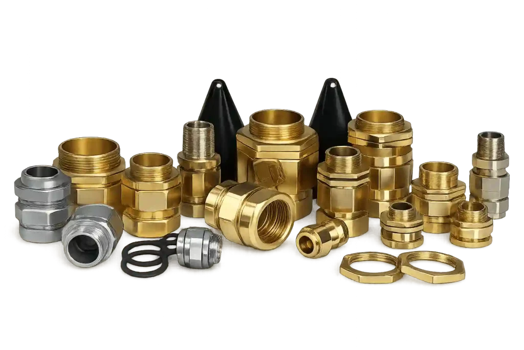 Industrial cable glands and hazardous area fittings supplied by an Appleton Supplier in Bahrain.