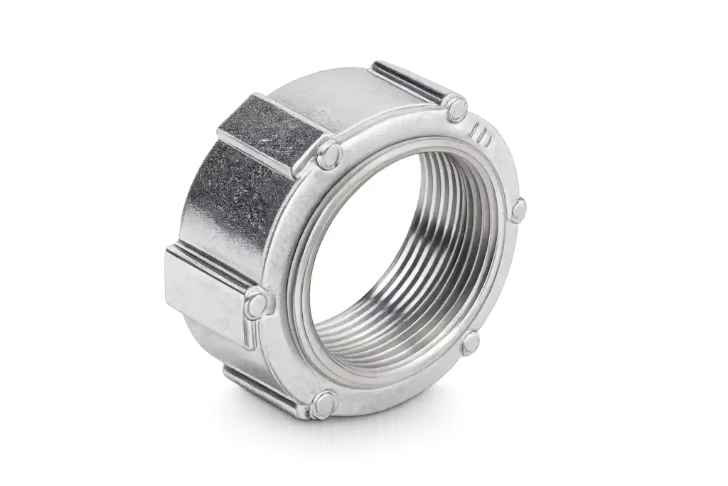 Conduit locknut fitting for hazardous area electrical systems.
