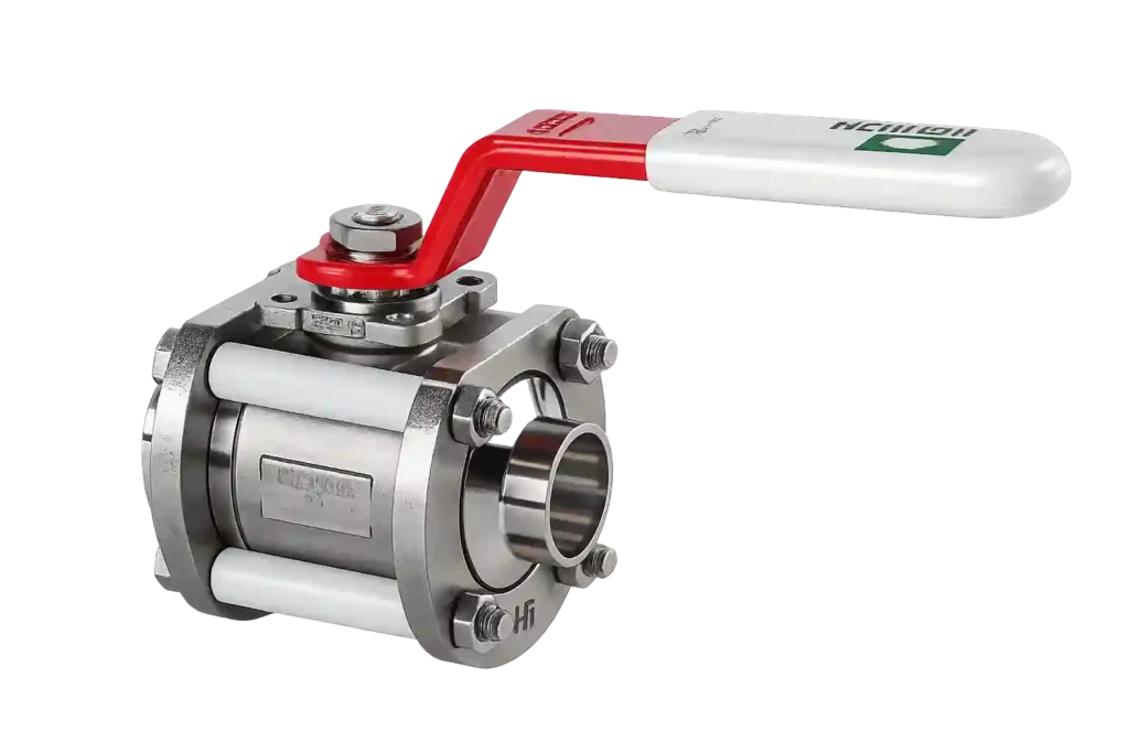 Stainless steel cryogenic ball valve for LNG and industrial gas systems.