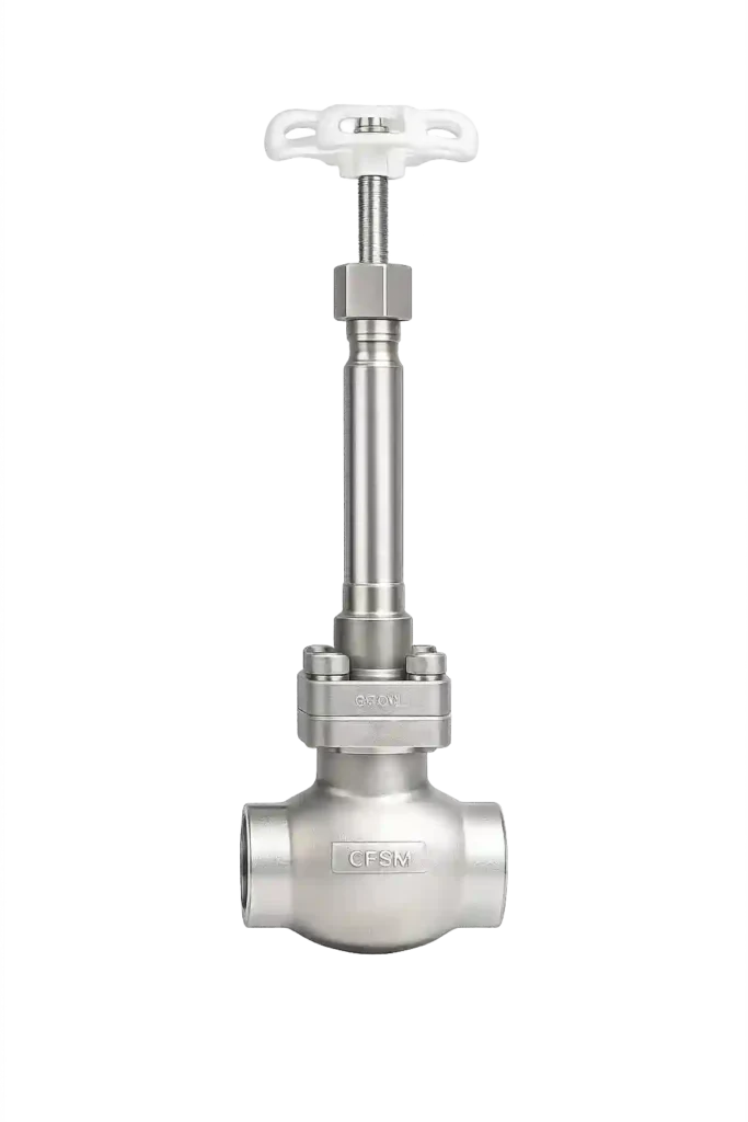 Cryogenic globe valve for accurate low-temperature flow control.