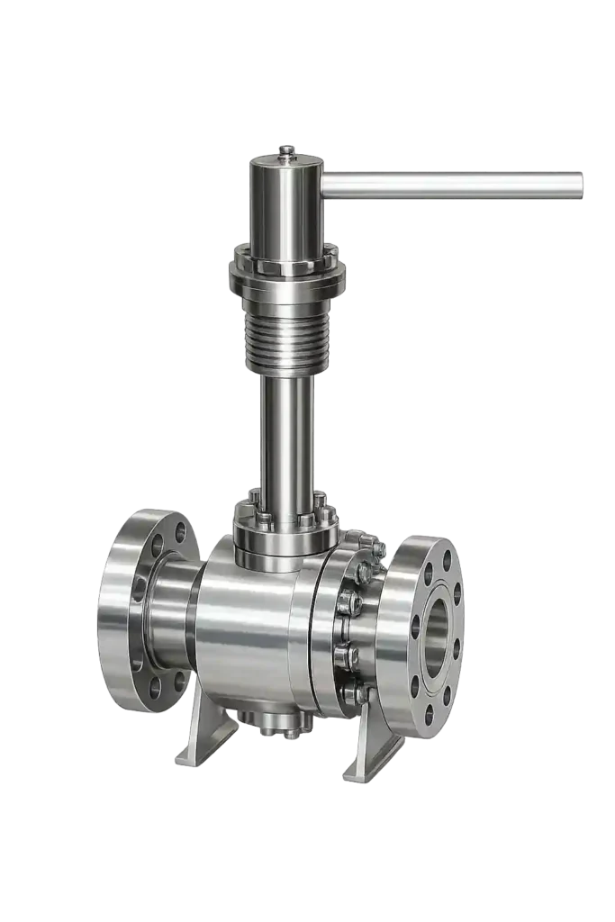 Flanged cryogenic ball valve supplied by experienced cryogenic valve suppliers in Bahrain .