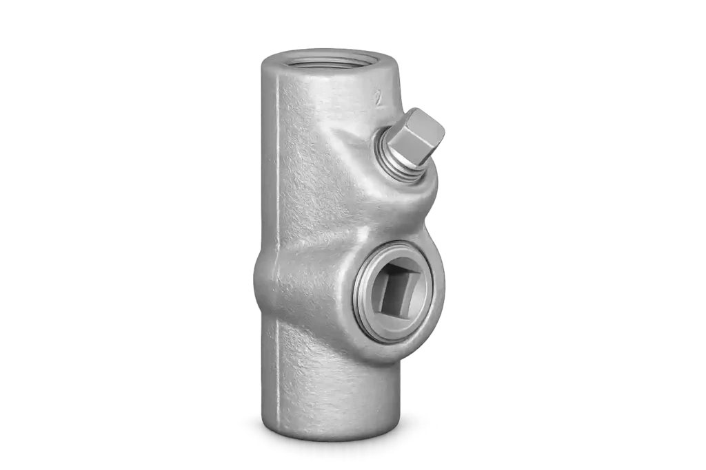 Oz-Gedney conduit drain fitting for moisture control.