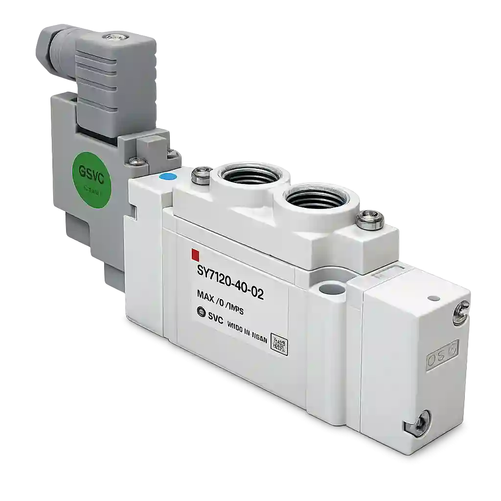 SMC solenoid directional control valve for pneumatic automation systems supplied by SMC suppliers in Bahrain.