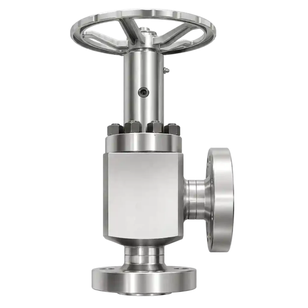 Stainless forged steel angle valve for industrial flow control from a trusted forged steel angle valve supplier in Bahrain.