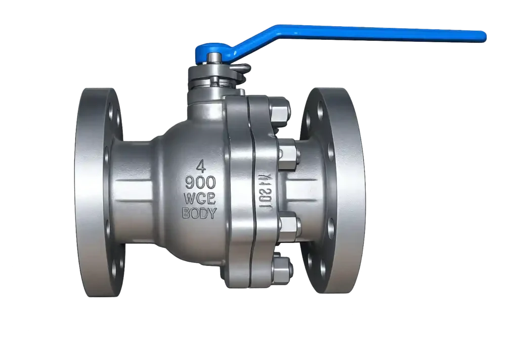 Flanged industrial ball valve supplied by trusted industrial valve suppliers in Bahrain for reliable flow control applications.