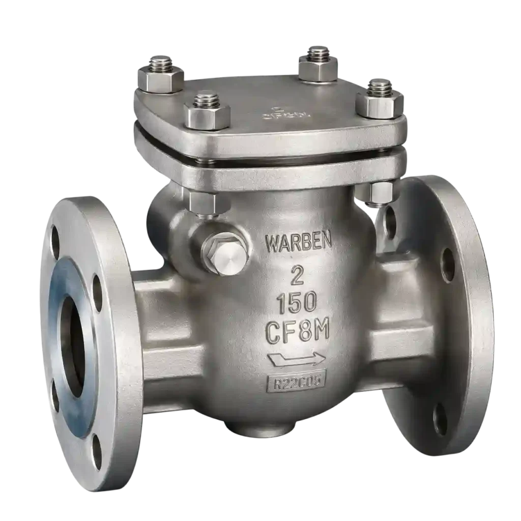 Industrial swing check valve used by industrial valve suppliers in Bahrain.
