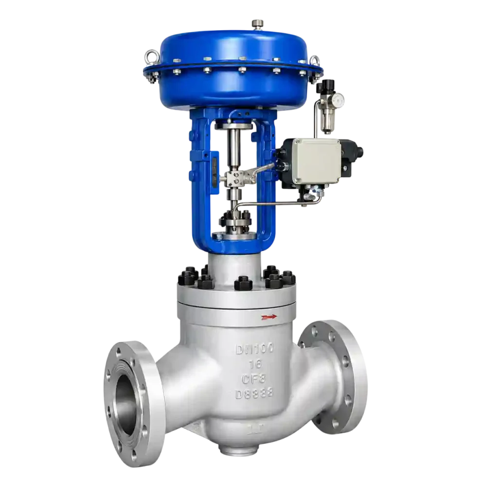 Pneumatic control valve for automated process control.
