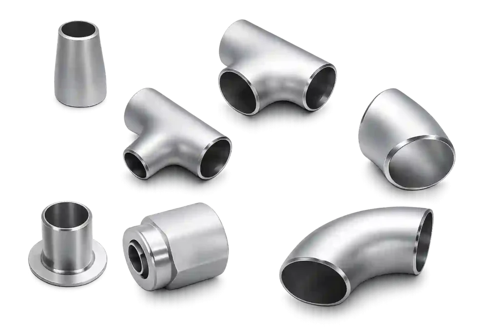 Stainless steel industrial pipe fittings supplied by trusted tube fitting suppliers in Bahrain for oil, gas, marine, and process industries.