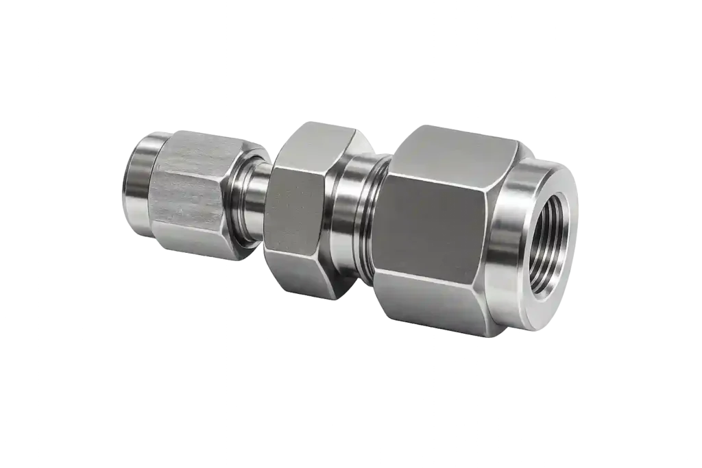 Compression tube coupling for secure industrial connections.