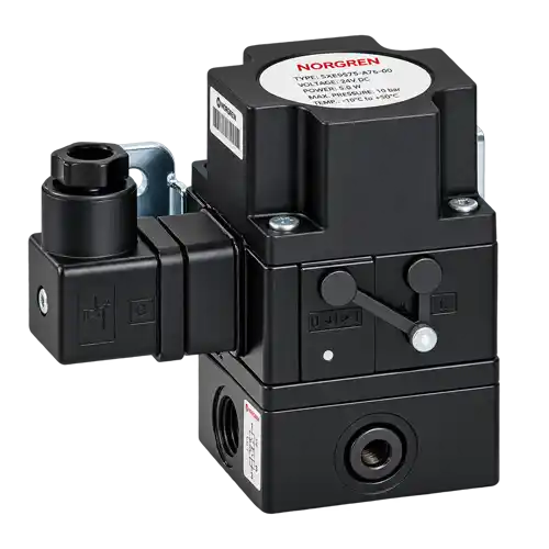 Norgren pneumatic solenoid valve.