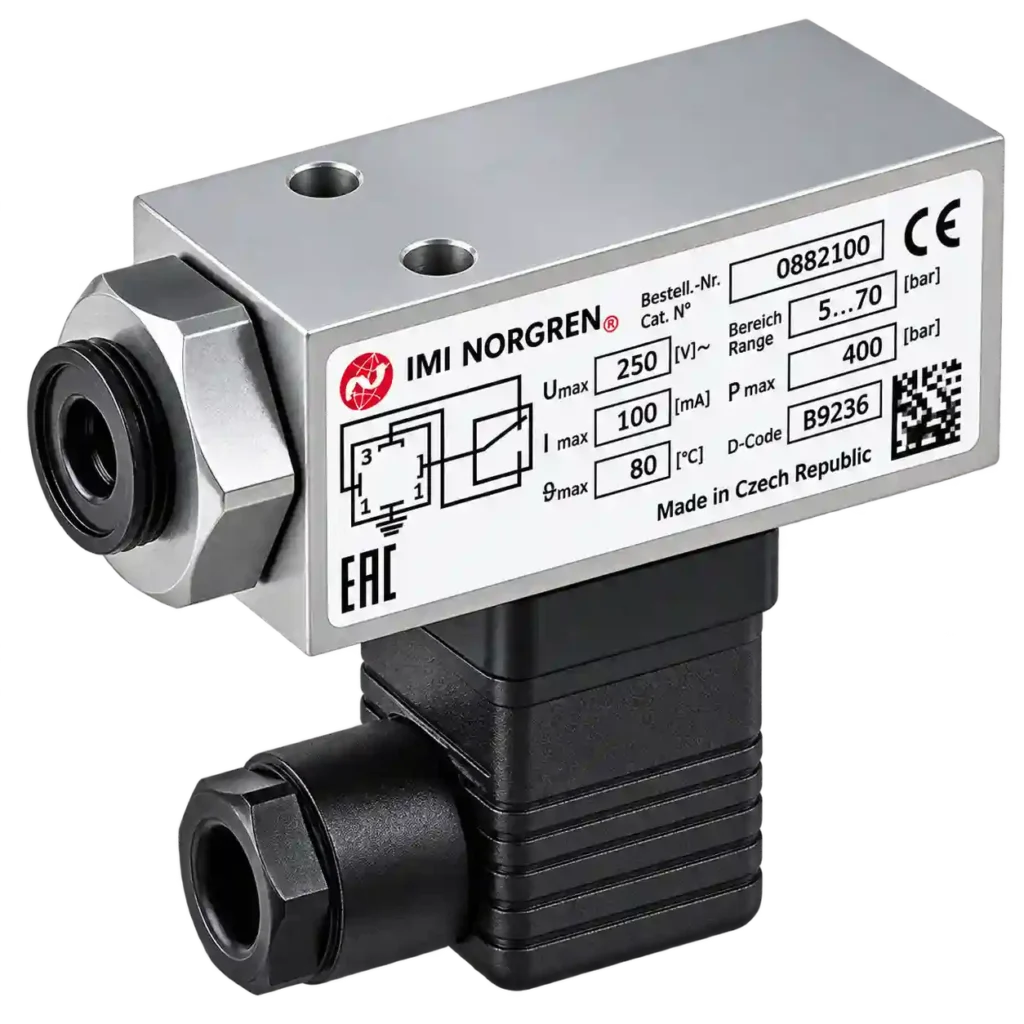 IMI Norgren pneumatic solenoid valve for industrial applications.
