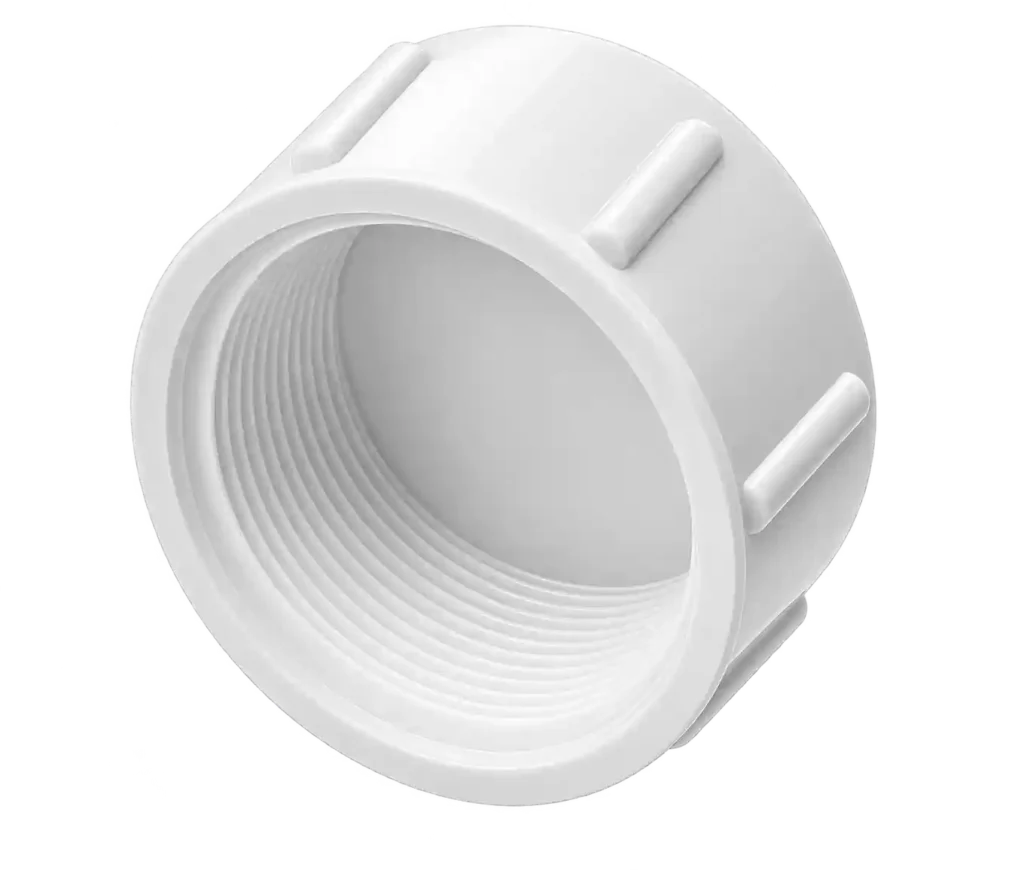PVC coupling fitting for reliable pipe connections.