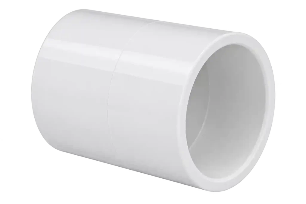 PVC pipe section for plumbing and piping systems.