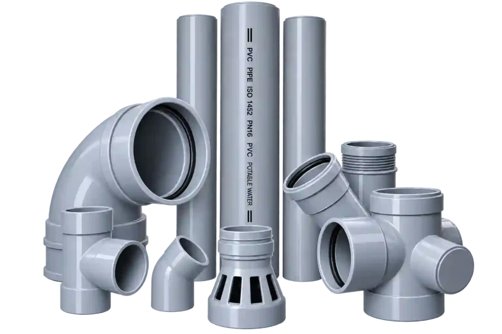PVC pipes and fittings from PVC pipe suppliers in Bahrain.